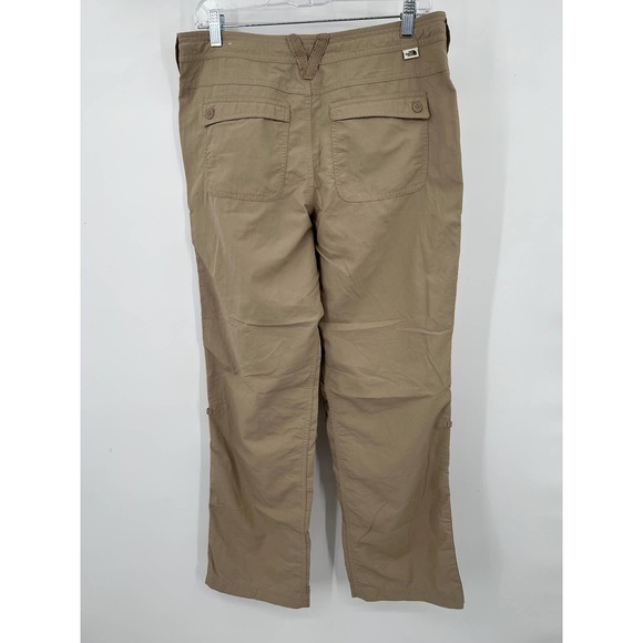 The North Face women's Horizon khaki roll up pants quick dry size 10 - Picture 1 of 9